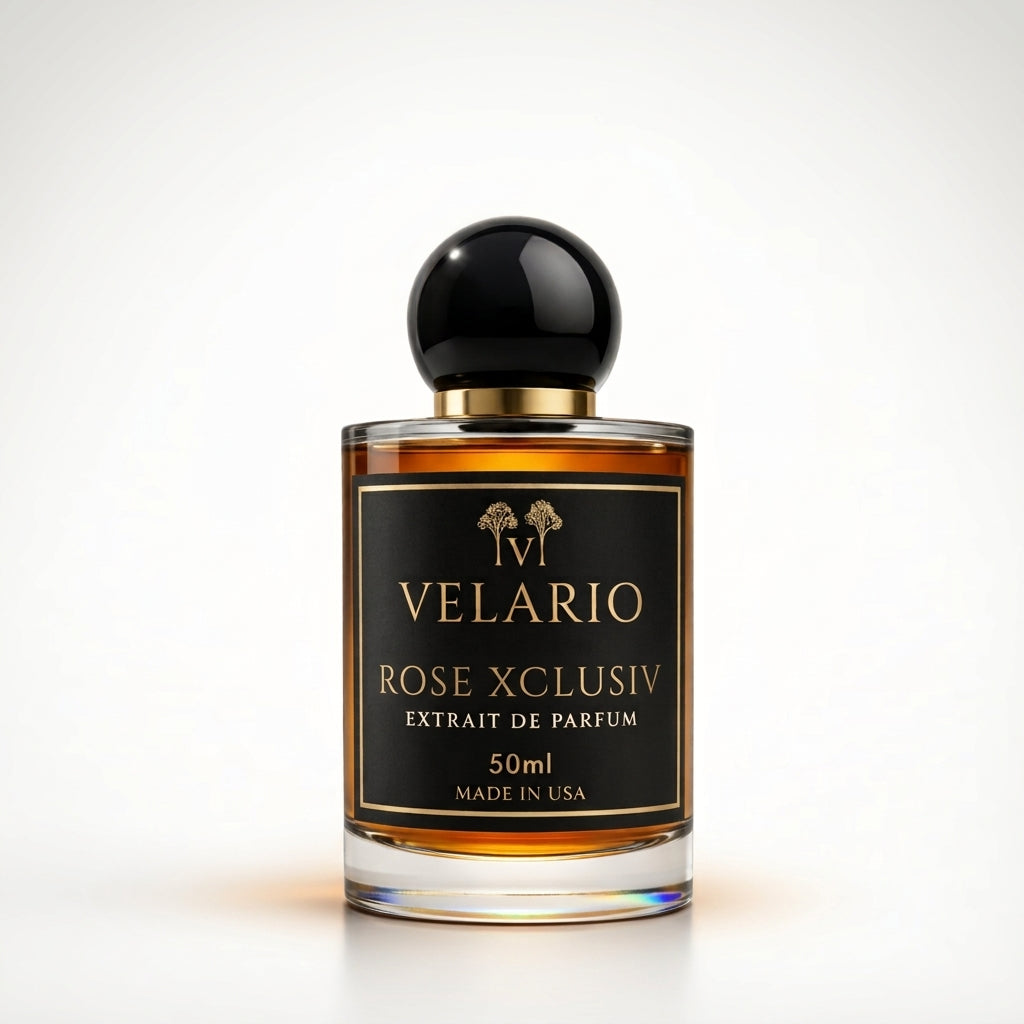 Velario Rose Xclusiv 50ml Extrait de Parfum — front bottle on a white background
