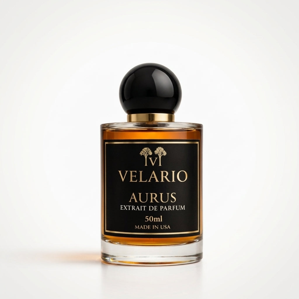 Velario Aurus 50ml Extrait de Parfum — front bottle on a white background