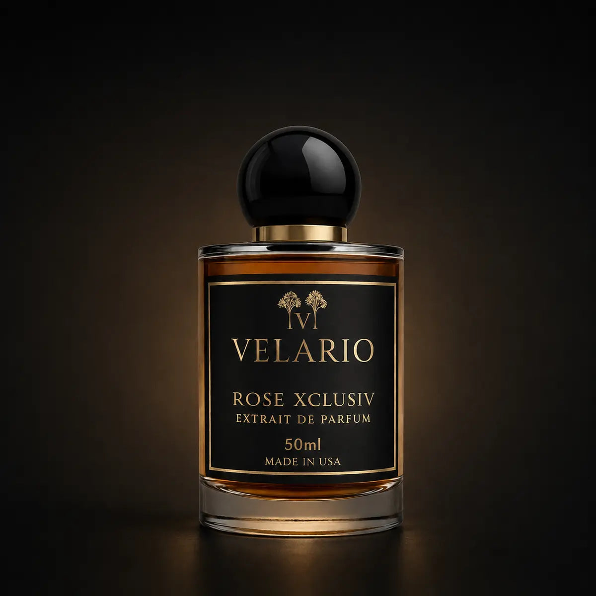 Velario Rose Xclusiv 50ml Extrait de Parfum bottle, creamy rose designer-inspired luxury fragrance